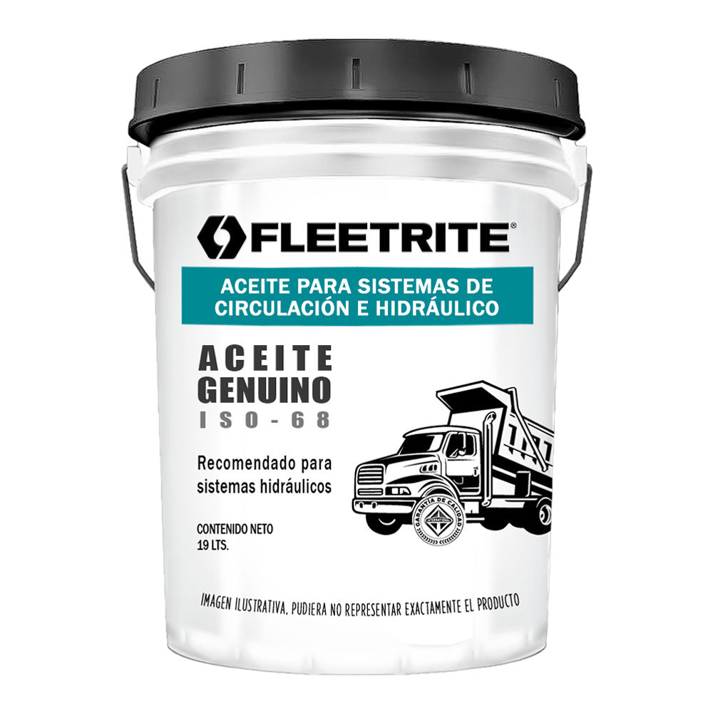 ACEITE O LUBRICANTE HIDRAULICO MINERAL ISO 68, CUBETA 19 LTS FLEETRITE FLRT68PL