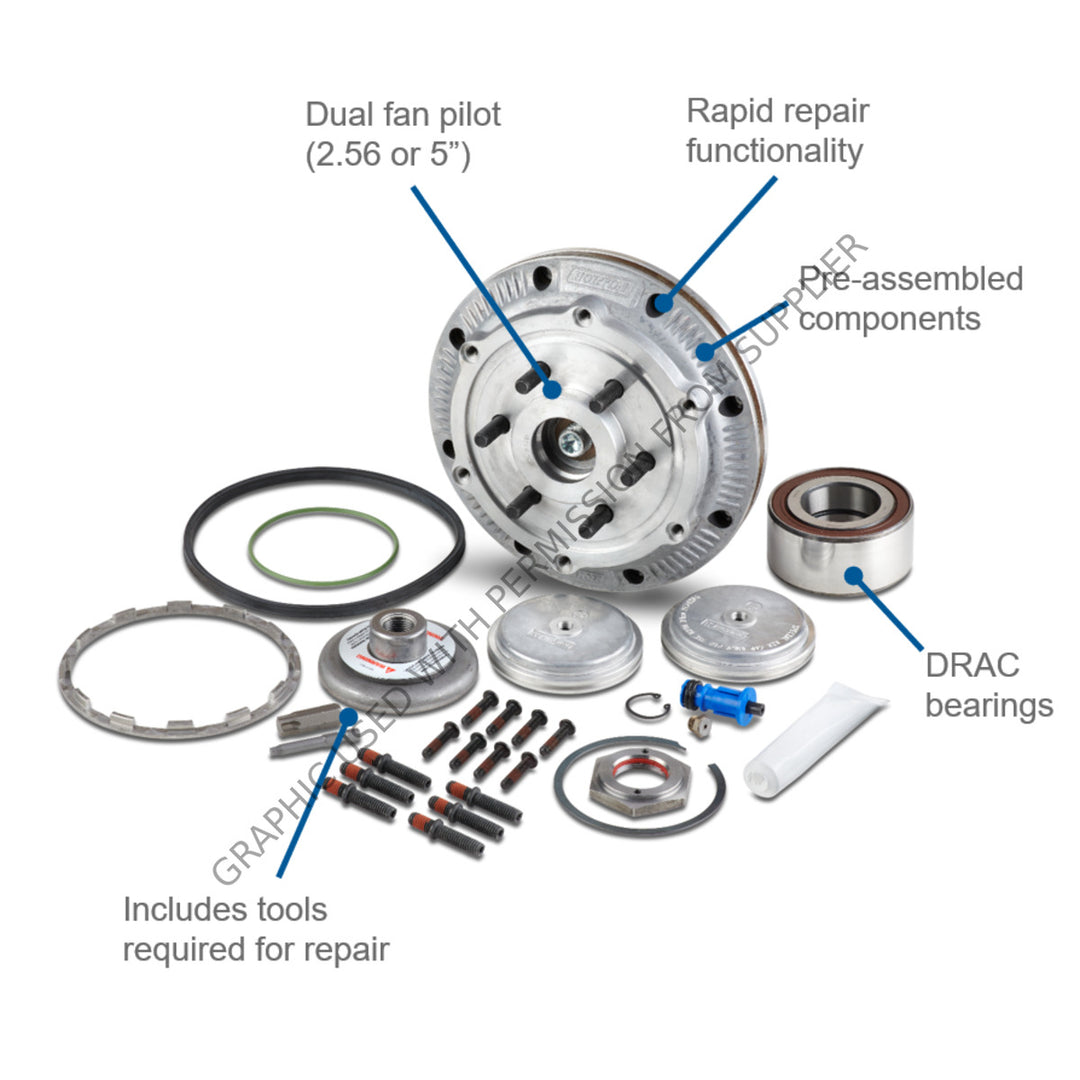 FAN CLUTCH QUICK KIT MODELO DM DRIVE MASTER ADVANTAGE DIAMETRO PILOTO 2.56" ON/OFF HORTON 1SDPS