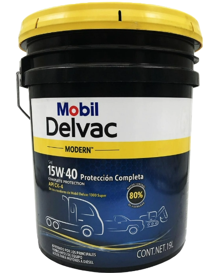 ACEITE O LUBRICANTE DE MOTOR MINERAL 15W40 CUBETA 19 LTS MOBIL OIL 126142