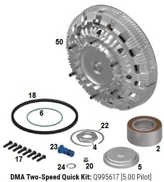 FAN CLUTCH QUICK KIT MODELO DM DRIVE MASTER ADVANTAGE DIAMETRO PILOTO 5.00" DOS VELOCIDADES HORTON Q995617